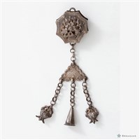 銀八角石榴墜飾藏品圖，第2張