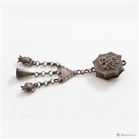 銀八角石榴墜飾藏品圖，第3張