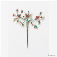 珠花銀髮簪藏品圖，第1張