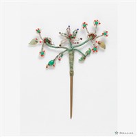 珠花銀髮簪藏品圖，第2張