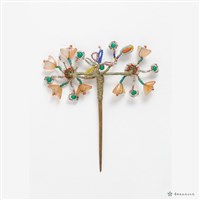 珠花銀髮簪藏品圖，第2張