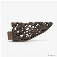 鏤雕木飾板一對藏品圖，第2張