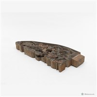 鏤雕木飾板一對藏品圖，第4張