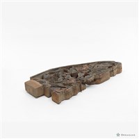 鏤雕木飾板一對藏品圖，第8張