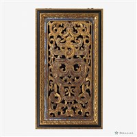 圖龍花卉飾板一對藏品圖，第2張