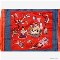 人物花鳥枕頭藏品圖，第5張