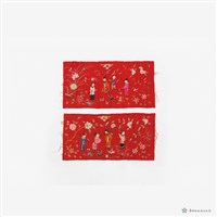 人物花鳥繡片藏品圖，第1張