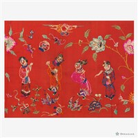 人物花鳥繡片藏品圖，第5張
