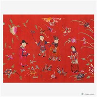 人物花鳥繡片藏品圖，第8張