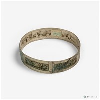 花草纏枝銀手鐲藏品圖，第3張