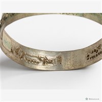 花草纏枝銀手鐲藏品圖，第4張