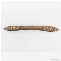 銀鎏金尖葉形扁方藏品圖，第1張