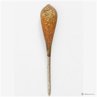 銀鎏金花鳥髮簪藏品圖，第1張