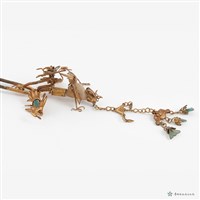 銀花鳥髮釵藏品圖，第4張