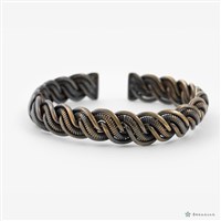 銀絞繩紋手環一對藏品圖，第3張