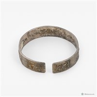 花草紋銀鐲藏品圖，第2張