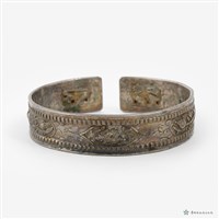 花草紋銀鐲藏品圖，第3張