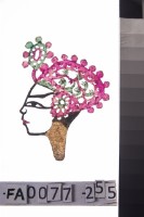 皮影戲偶頭-生 	藏品圖，第1張