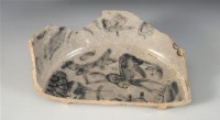 青花鹿紋盤殘片藏品圖，第1張
