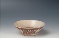 紅綠彩花草開光紋碗藏品圖，第1張