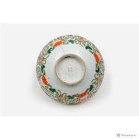 花草紋加彩白瓷碗藏品圖，第7張