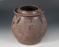 雙唇四繫褐釉罐藏品圖，第1張