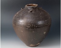 小口四繫醬釉大罐藏品圖，第1張