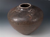 小口四繫醬釉大罐藏品圖，第1張
