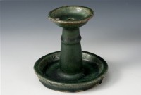 綠釉油燈盞藏品圖，第1張
