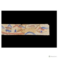 山景人物紋彩紙藏品圖，第3張