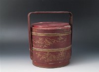 朱漆描金雙層提盒藏品圖，第1張