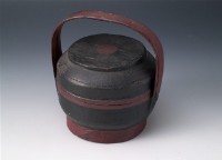 黑朱漆圓提盒藏品圖，第1張