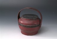 黑朱漆圓提盒藏品圖，第1張