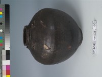 褐釉繫耳陶酒甕	藏品圖，第1張