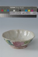 花口牡丹彩瓷碗藏品圖，第1張