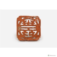 黃釉縷空壽字瓷片	 	藏品圖，第2張