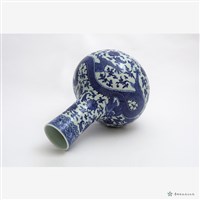 仿清青花雙龍花卉天球瓶藏品圖，第5張