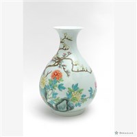 仿清粉彩牡丹玉壼春藏品圖，第2張