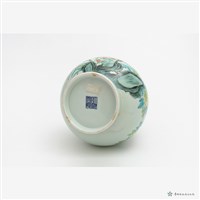 仿清粉彩牡丹玉壼春藏品圖，第6張