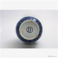 仿清乾隆青花童玩雙耳長頸瓶藏品圖，第6張