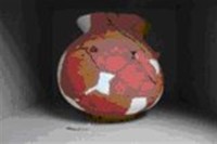 紅褐色夾砂/敞口帶紐帶穿圈足罐藏品圖，第1張