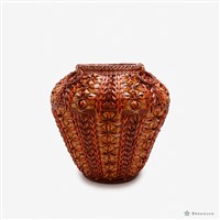 菊紋甕型花器藏品圖，第2張