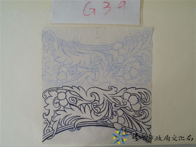 花草框束仔手繪稿的圖片