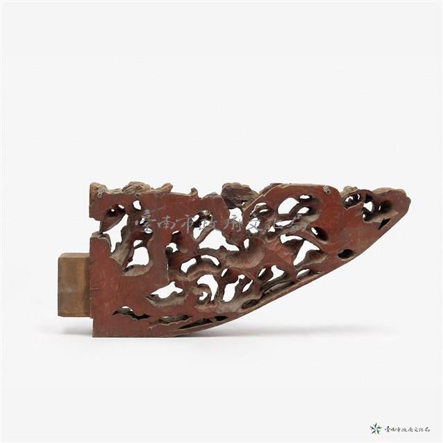 鏤雕木飾板一對藏品圖，第7張