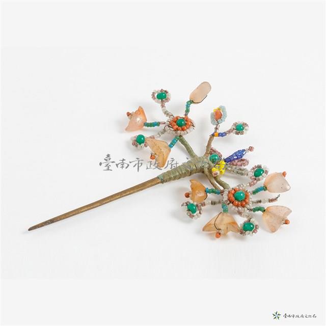 珠花銀髮簪藏品圖，第3張