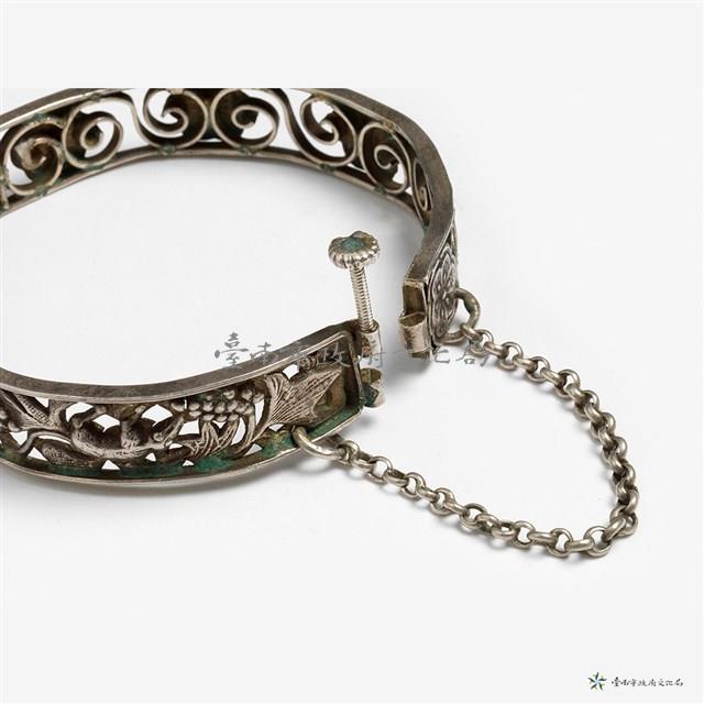 松鼠葡萄銀鐲藏品圖，第3張