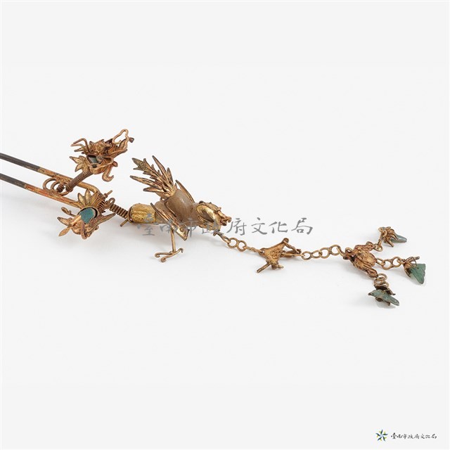 銀花鳥髮釵藏品圖，第3張