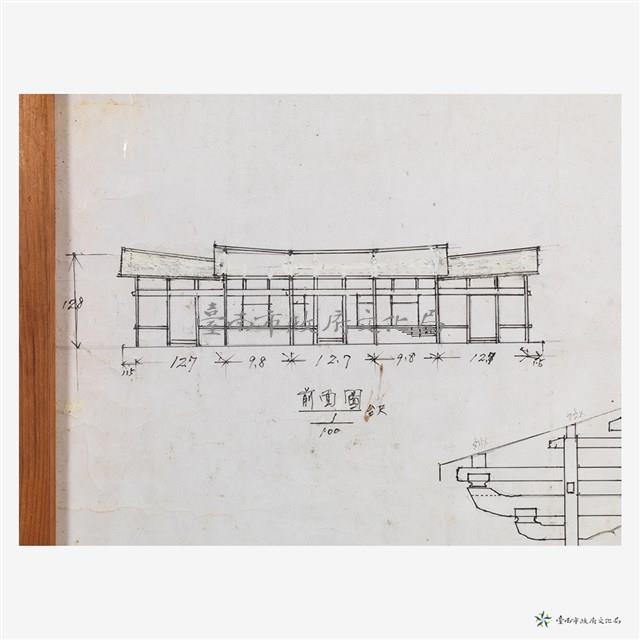 穿鬪式13架厝架扇立面圖(1:100)圖稿藏品圖，第3張