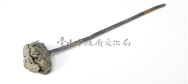 銀花草龜髮簪藏品圖，第1張