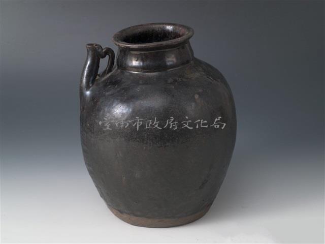醬釉豎頸注壺藏品圖，第1張